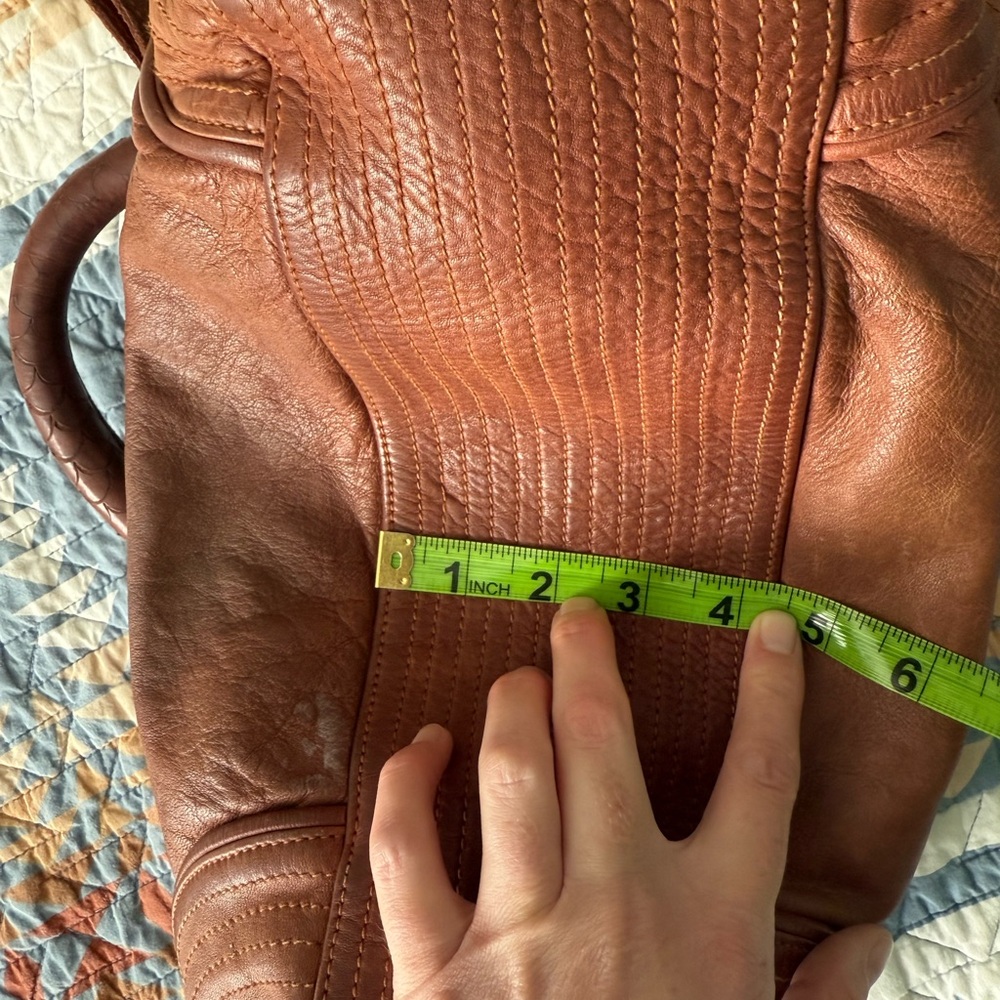 Moni Moni genuine Italian leather large brown handbag - Picture 7 of 8